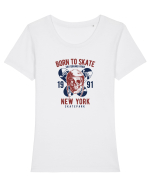 Born to Skate New York Tricou mânecă scurtă guler larg fitted Damă Expresser