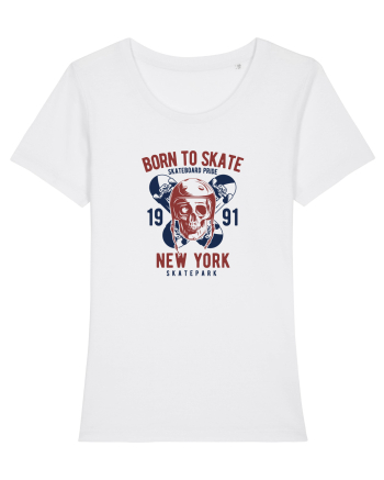 Born to Skate New York White