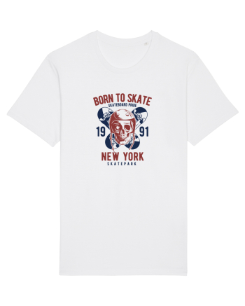 Born to Skate New York White