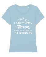 MOUNTAINS Tricou mânecă scurtă guler larg fitted Damă Expresser