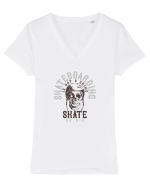 Skate or Die Tricou mânecă scurtă guler V Damă Evoker