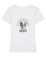 Skate or Die Tricou mânecă scurtă guler larg fitted Damă Expresser