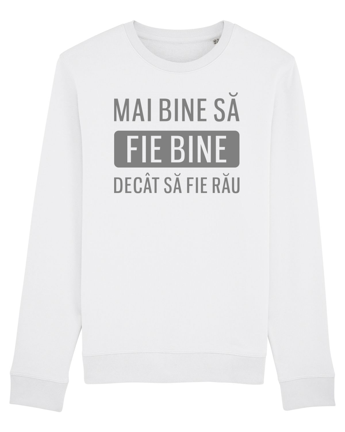 Bluză mânecă lungă Unisex Rise White