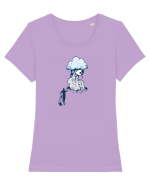 Cloud head Tricou mânecă scurtă guler larg fitted Damă Expresser