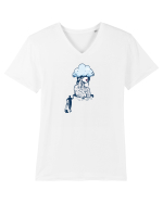 Cloud head Tricou mânecă scurtă guler V Bărbat Presenter
