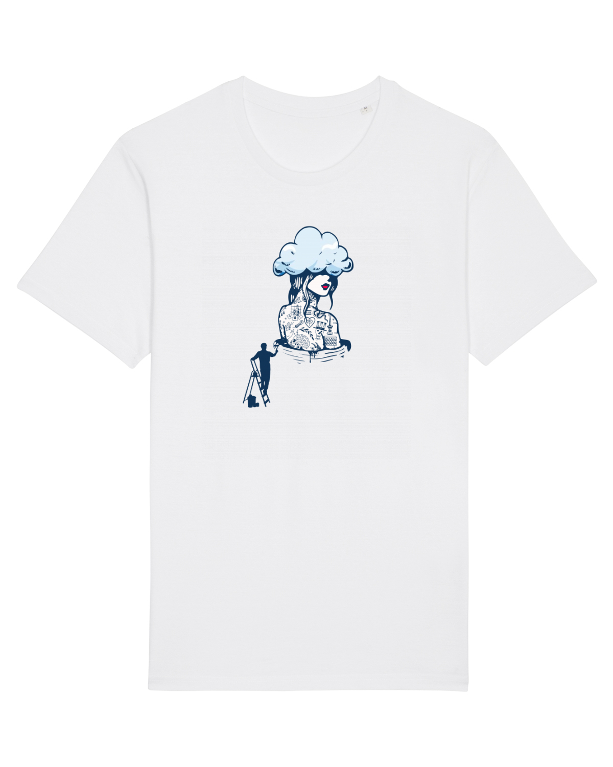 Tricou mânecă scurtă Unisex Rocker White