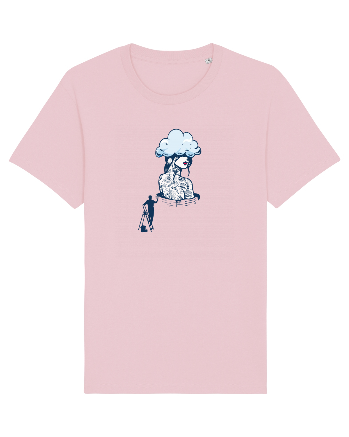 Tricou mânecă scurtă Unisex Rocker Cotton Pink