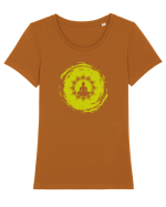 Lemon yoga Tricou mânecă scurtă guler larg fitted Damă Expresser