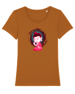Bitchplease Tricou mânecă scurtă guler larg fitted Damă Expresser