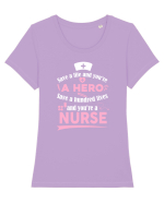 NURSES Tricou mânecă scurtă guler larg fitted Damă Expresser