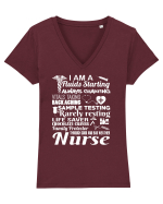 NURSE Tricou mânecă scurtă guler V Damă Evoker