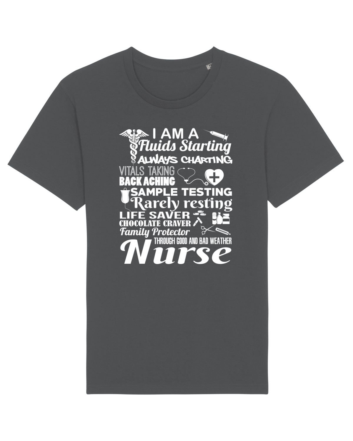 Tricou mânecă scurtă Unisex Rocker Anthracite