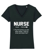 NURSE Tricou mânecă scurtă guler V Damă Evoker