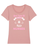 NURSES Tricou mânecă scurtă guler larg fitted Damă Expresser