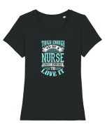 NURSE Tricou mânecă scurtă guler larg fitted Damă Expresser