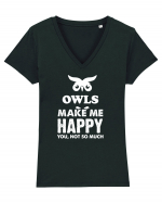 OWLS Tricou mânecă scurtă guler V Damă Evoker