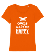 OWLS Tricou mânecă scurtă guler larg fitted Damă Expresser