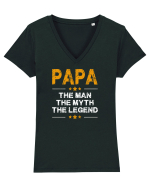 PAPA Tricou mânecă scurtă guler V Damă Evoker