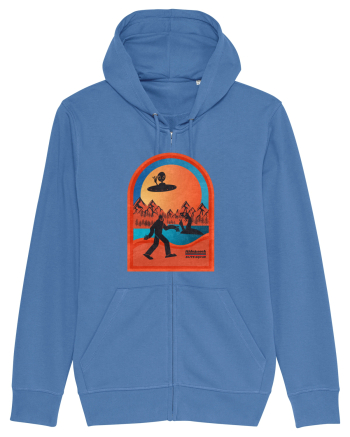 Retro Bigfoot, Alien And Loch Ness Monster Bright Blue