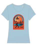 Retro Bigfoot, Alien And Loch Ness Monster Tricou mânecă scurtă guler larg fitted Damă Expresser