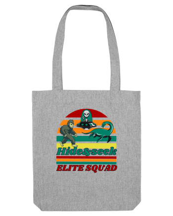 Retro Bigfoot, Alien And Loch Ness Monster Heather Grey