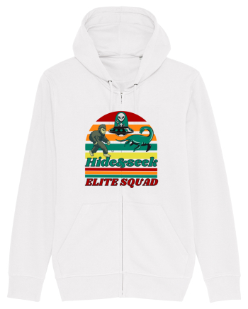 Retro Bigfoot, Alien And Loch Ness Monster White