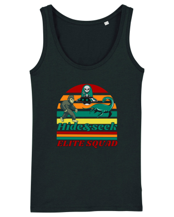 Retro Bigfoot, Alien And Loch Ness Monster Black