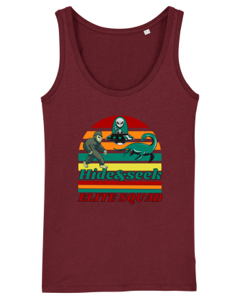 Retro Bigfoot, Alien And Loch Ness Monster Burgundy