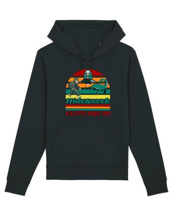 Retro Bigfoot, Alien And Loch Ness Monster Black