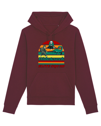 Retro Bigfoot, Alien And Loch Ness Monster Burgundy