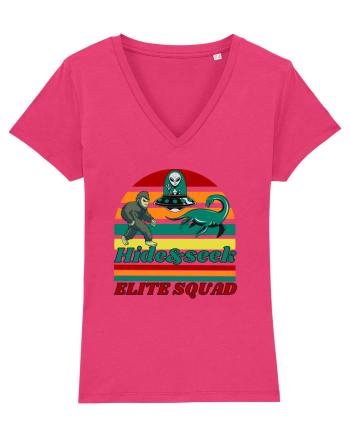 Retro Bigfoot, Alien And Loch Ness Monster Raspberry