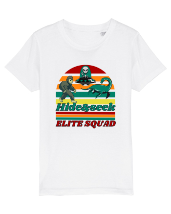 Retro Bigfoot, Alien And Loch Ness Monster White