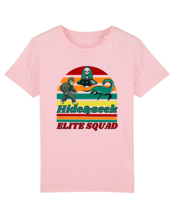 Retro Bigfoot, Alien And Loch Ness Monster Cotton Pink