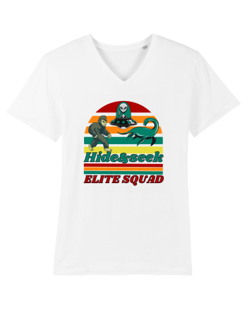 Retro Bigfoot, Alien And Loch Ness Monster White