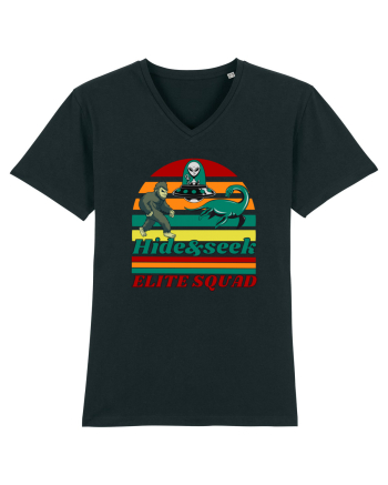 Retro Bigfoot, Alien And Loch Ness Monster Black