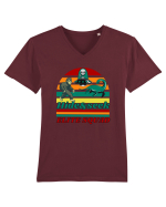 Retro Bigfoot, Alien And Loch Ness Monster Tricou mânecă scurtă guler V Bărbat Presenter