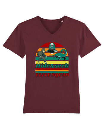 Retro Bigfoot, Alien And Loch Ness Monster Burgundy