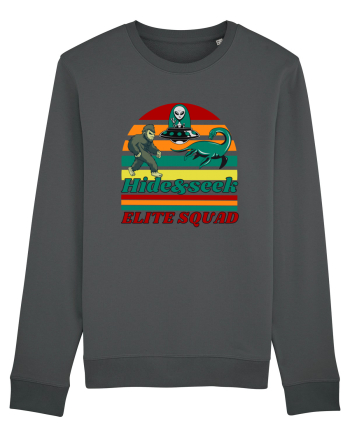 Retro Bigfoot, Alien And Loch Ness Monster Anthracite