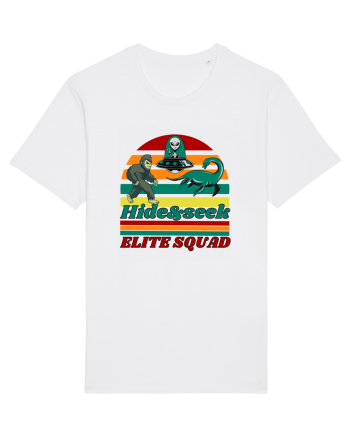Retro Bigfoot, Alien And Loch Ness Monster White