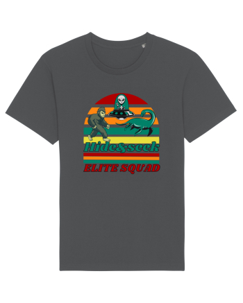 Retro Bigfoot, Alien And Loch Ness Monster Anthracite
