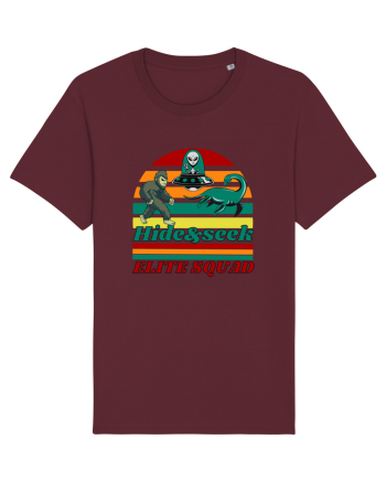 Retro Bigfoot, Alien And Loch Ness Monster Burgundy