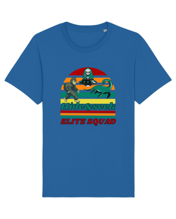 Retro Bigfoot, Alien And Loch Ness Monster Royal Blue