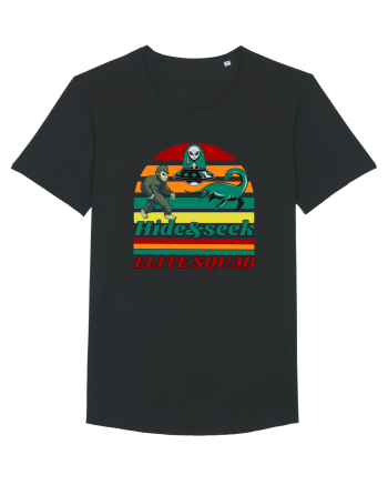 Retro Bigfoot, Alien And Loch Ness Monster Black