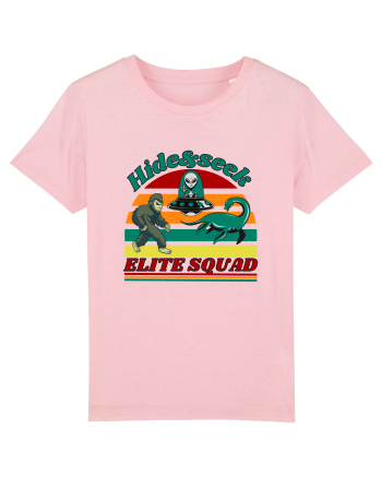Retro Bigfoot, Alien And Loch Ness Monster Cotton Pink