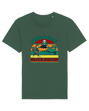 Retro Bigfoot, Alien And Loch Ness Monster Bottle Green