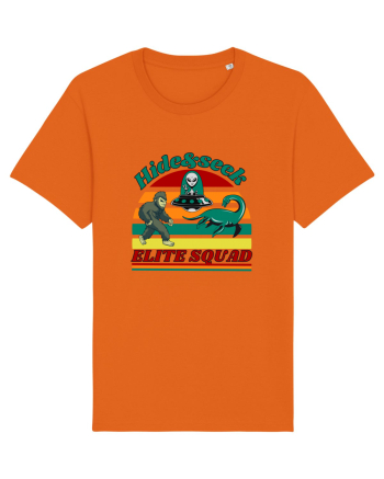 Retro Bigfoot, Alien And Loch Ness Monster Bright Orange