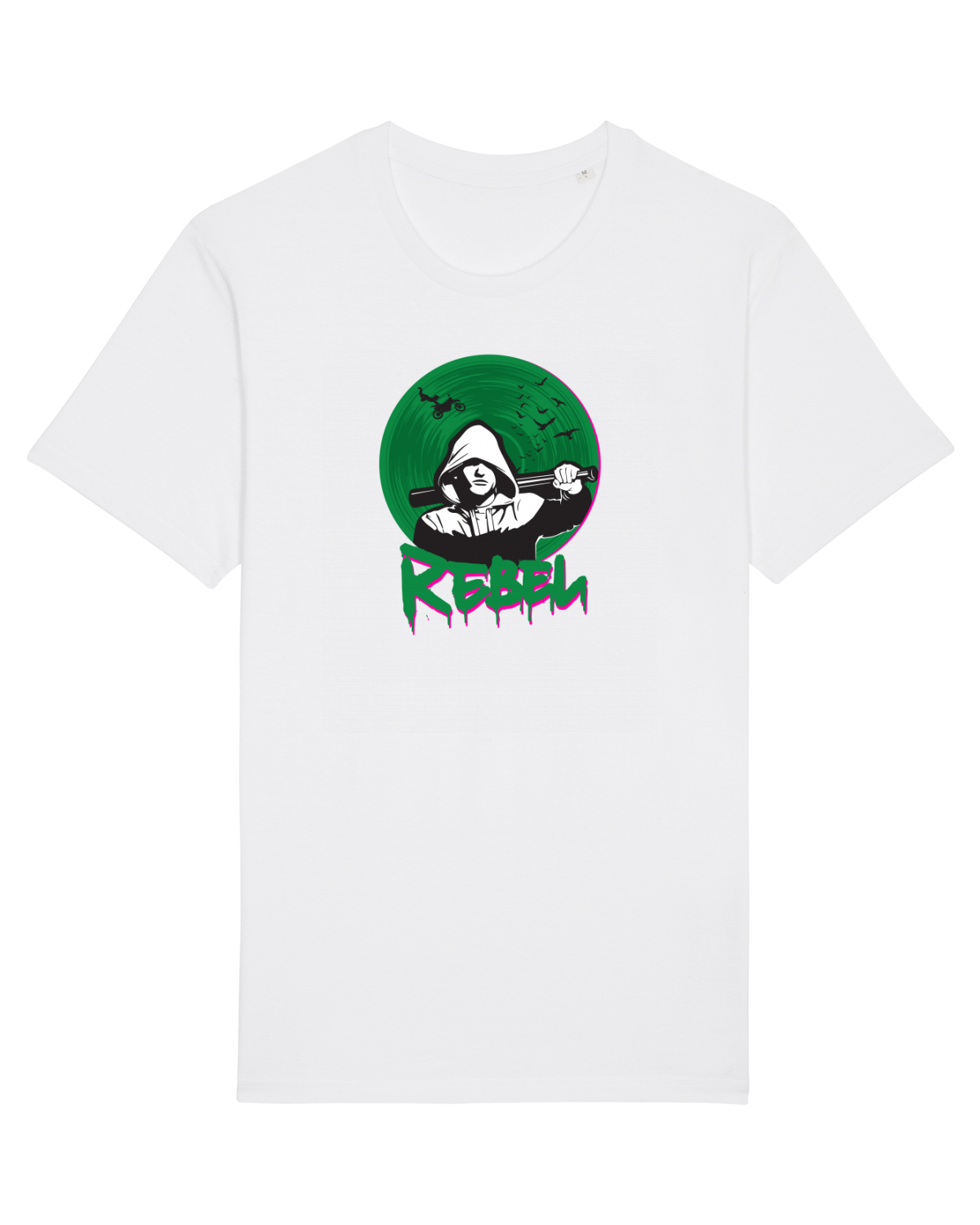 Tricou mânecă scurtă Unisex Rocker White