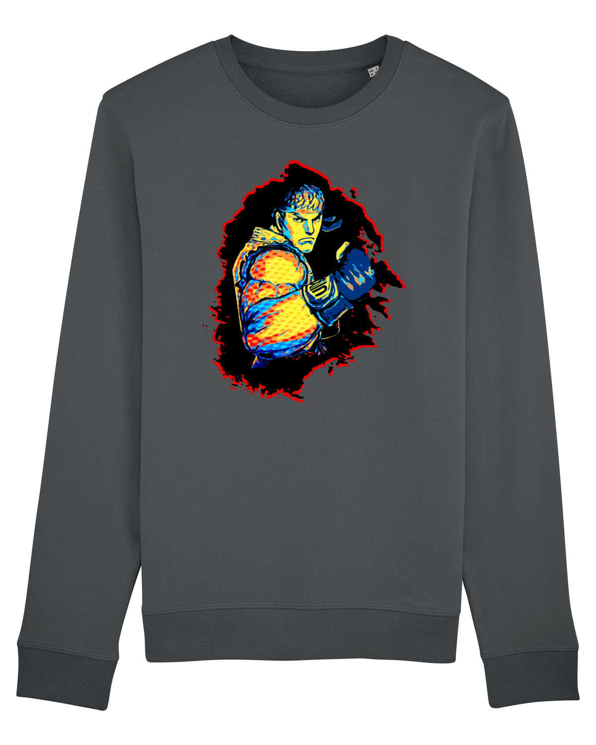 Bluză mânecă lungă Unisex Rise Anthracite