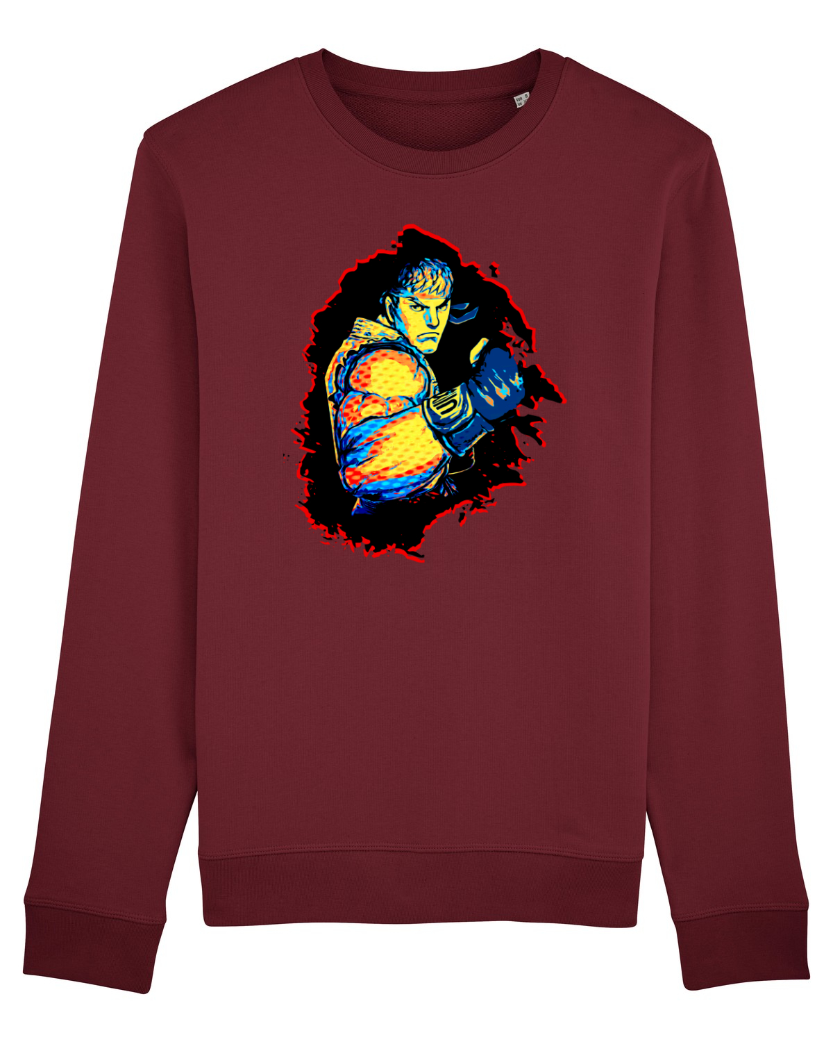 Bluză mânecă lungă Unisex Rise Burgundy