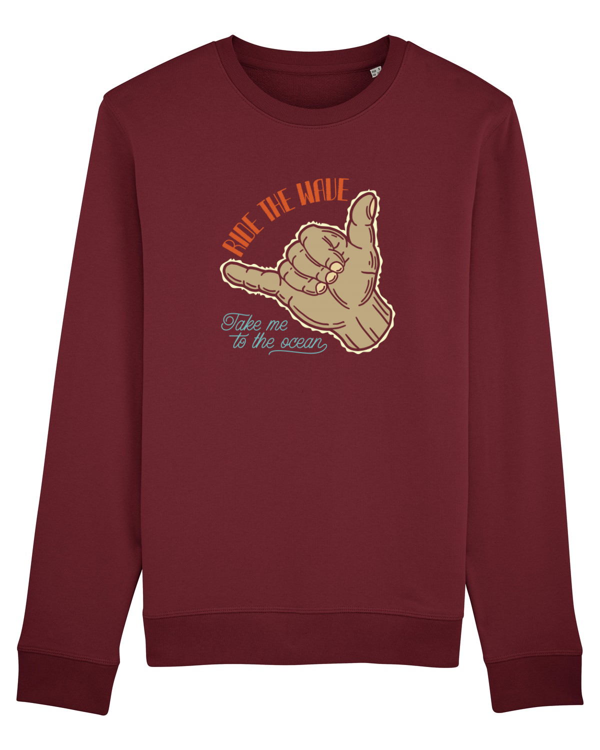 Bluză mânecă lungă Unisex Rise Burgundy